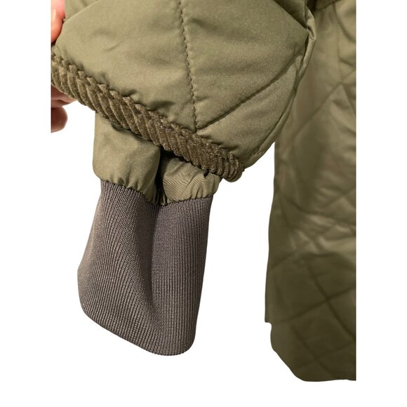 OVERSIZED Barbour $517 Re-Engineered Rhea Quilted Coat Olive Size 8 NEW - Picture 8 of 12